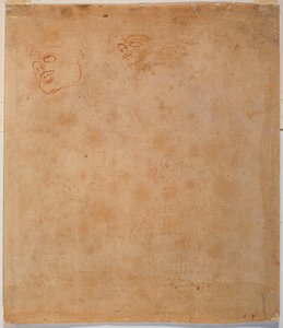 Studie hlavy pro Sixtinského Jonáše od Michelangelo Buonarroti