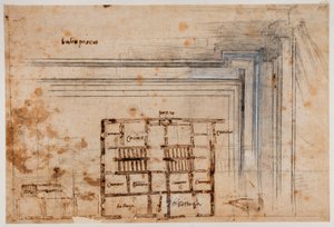 Plán domu a portál od Michelangelo Buonarroti