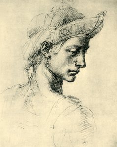 Ideální hlava, 1520-1525, 1943. od Michelangelo Buonarroti