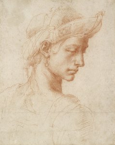 Ideal Head, c.1518-20 (červená křída na papíře)