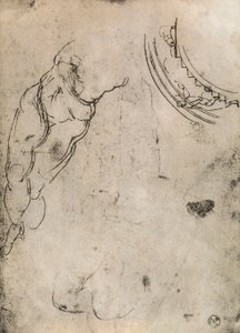 Mužské nohy, studie Michelangela. Gabinetto dei Disegni e delle Stampe, Galerie Uffizi, Florencie od Michelangelo Buonarroti