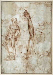 Nahé studium. Michelangelo Buonarroti dit Michelangelo (Michelangelo nebo Michel Ange od Michelangelo Buonarroti