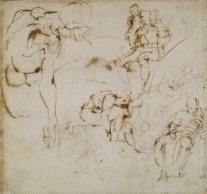 Stránka z knihy skic, c1490-1560 od Michelangelo Buonarroti