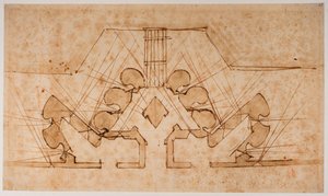 Plán opevnění brány od Michelangelo Buonarroti