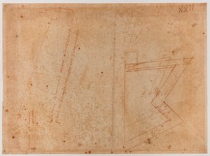 Plán hradeb u brány sv. Piera Gattoliniho od Michelangelo Buonarroti