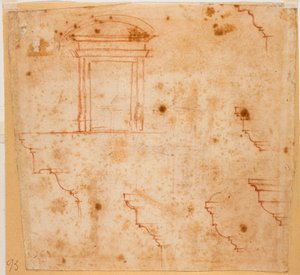Plány portálů a architektonických lišt od Michelangelo Buonarroti