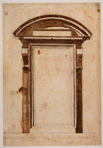 Studie portálu pro Laurentian Library od Michelangelo Buonarroti