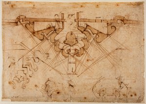 Projekt hradeb pro bránu od Michelangelo Buonarroti