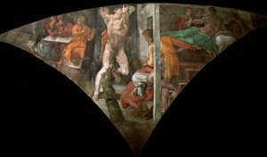 Trest stropu Hamanovy Sixtinské kaple ve Vatikánu, 1508-1512. od Michelangelo Buonarroti