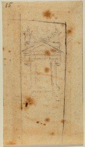 Náčrt okna od Michelangelo Buonarroti