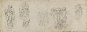 Studie pro pietu a hrob, 16. století od Michelangelo Buonarroti
