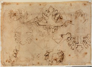 Studie pro opevnění od Michelangelo Buonarroti