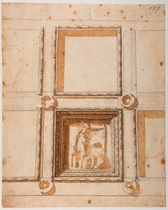 Studie výzdoby kopule nové sakristie od Michelangelo Buonarroti