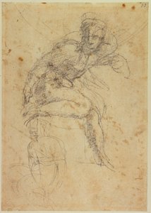 Studie dvou Sixtinských aktů od Michelangelo Buonarroti