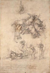 Pád Phaetonu od Michelangelo Buonarroti