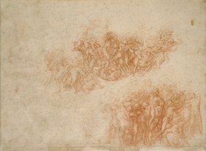 Uctívání drzého hada, 16. století od Michelangelo Buonarroti