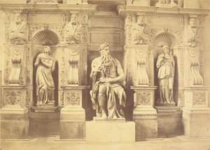 Hrobka papeže Julia II. (1453-1513) detail Mojžíše lemovaná Leah a Rachel od Michelangelo Buonarroti