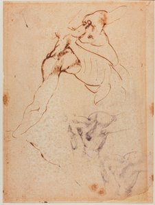Studie torza pro "Bitvu u Casciny", 16. století (kresba) od Michelangelo Buonarroti