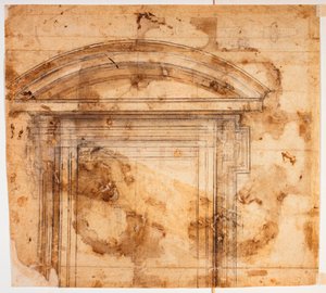 Náčrty oken pro San Giovanni dei Fiorentini od Michelangelo Buonarroti