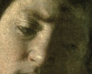 David s hlavou Goliáše, 1606 detail olej na plátně z 100349 od Michelangelo Merisi Caravaggio