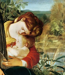 Odpočinek na útěku do Egypta (detail. 1603) od Michelangelo Merisi Caravaggio
