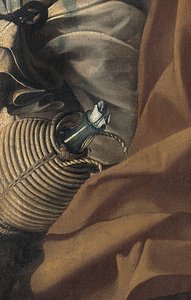 Detail zbytku na útěku do Egypta, kolem 1603 (olej na plátně) od Michelangelo Merisi da Caravaggio