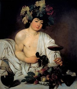 Mladý Bacchus, kolem roku 1596 (olej na plátně) od Michelangelo Merisi da Caravaggio