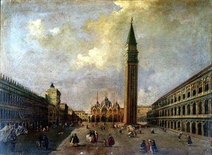 Náměstí sv. Marka s Campanilou (olej) od Michele (attr. to) Marieschi