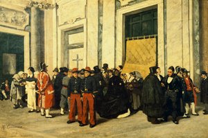 Vstupní hala Santa Maria Maggiore, ca 1865, Michele Cammarano (1835-1920), Itálie, Olej na plátně. od Michele Cammarano