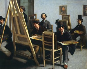 Škola malířství, Michele Cammarano, cca 1865 od Michele Cammarano