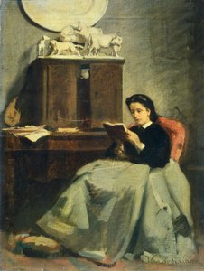 Manželské čtení Michele Gordigiani (1830-1909), olej na plátně, 45x34 cm