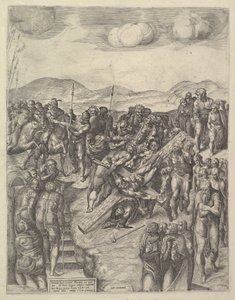 Ukřižování svatého Petra podle Michelangelových fresek v Pavlínské kapli, Va..., 1550-60. od Michele Lucchese