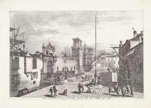 Porta Magna z Venetiaans Arsenaal Dvě brány Velkého arzenálu Benátek (...) (název na předmětu) Gezichten op Venetië (název série) Nádherné a vybrané pohledy na město Benátky (název série)
