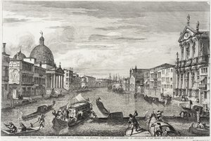 Canal Grande mezi San Simone Piccolo a Santa Chiara, c.1740-41 od Michele Marieschi
