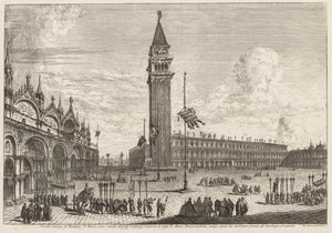 Pohledy na Benátky: Piazza a Piazzetta, 1741. od Michele Marieschi