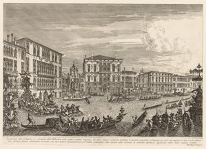 Pohledy na Benátky: Regata od Michele Marieschi
