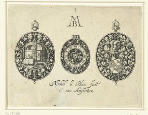 Dvě pouzdra na hodinky a ciferník, c.1620-26 od Michiel Le Blon