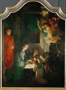 Svatá noc (malba na dubovém dřevě)