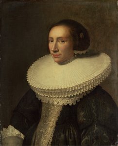 Portrét dámy s volánem od Michiel van Miereveld
