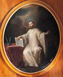 Svatý Bernard z Clairvaux, připisovaný Miguelu Cabrerovi (1695-1768) od Miguel (attr. to) Cabrera
