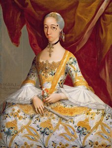 Dona Maria de la Luz Padilla y Cervantes (olej na plátně) od Miguel Cabrera