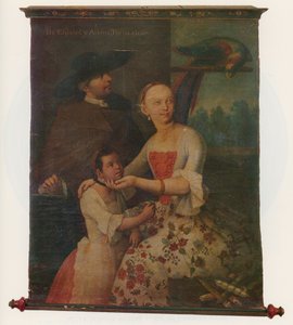 Jedna z dvojice etnografických portrétních skupin, kolem roku 1763 (svitek) od Miguel Cabrera