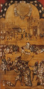Dobytí Mexika, Panel IV, cca 1696-1715 (malba na dřevo)