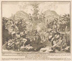 Seconda Macchina pro Čínu z roku 1738: Triumf Baccha a Cerese od Miguel de Sorellò, after Carl Marcus Tuscher