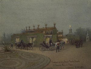 Příjezd Alice, princezny z Hesenska, do Livadie dne 10. října 1894, 1895 od Mihaly von Zichy
