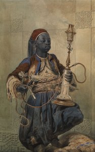 Nubian s vodní dýmkou, 1862