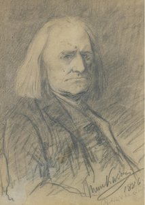 Portrét Franze Liszta 1811-1886, 1886 od Mihály Munkácsy