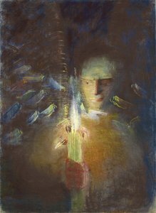 The Truth par Ciurlionis, Mikalojus Konstantinas (1875-1911). Pastel on paper, size : 91x66,8   1401358   cs       czech Successfully Translated  Original: Ezau verkoopt zijn eerstgeboorterecht aan Jacob Vlakdecoraties met scènes uit het Oude Testament in 