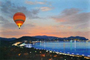 Noční let, 2016 (olej na plátně) od Mike Briscoe