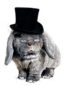 Humbug Bunny on White, 2020 od Mike Davis